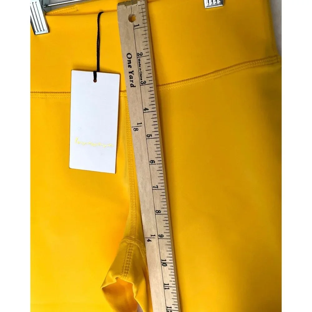 Revolve Lovewave Sz XS Yellow Luka Active Wear Pants Yoga Leggings - Picture 5 of 11